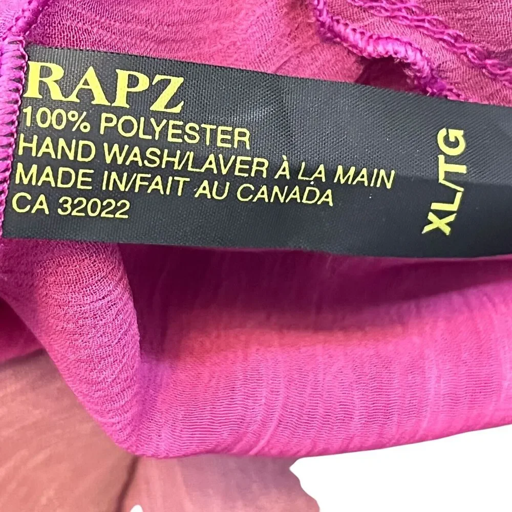 Rapz Womens Sheer Oversized Flowy Lagenlook Top Pull On Skirt Resort Pink sz XL